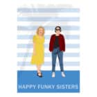 portrait de famille des Happy Funky sisters réalisé digitalement par Anna de Pologne