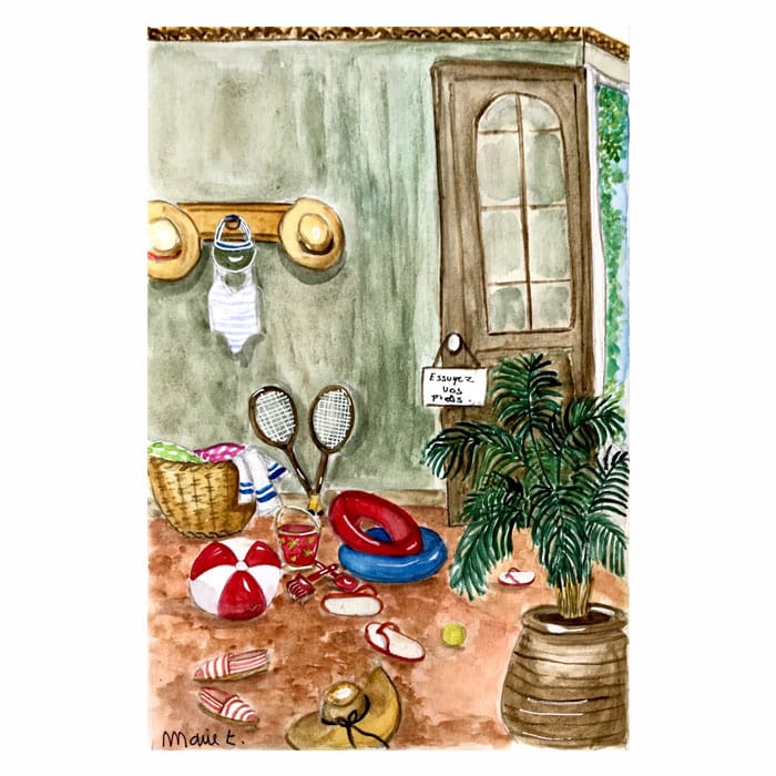 aquarelle d'interieur