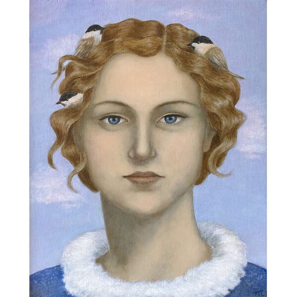 Portrait of a woman in oil paint